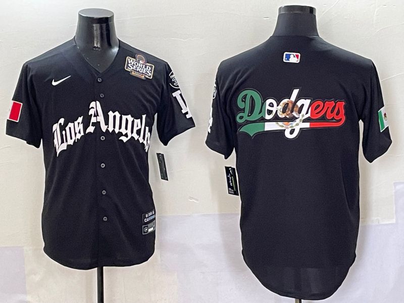 Men Los Angeles Dodgers Blank Black Five generations Joint Name 2025 Nike MLB Jersey style 10->los angeles dodgers->MLB Jersey